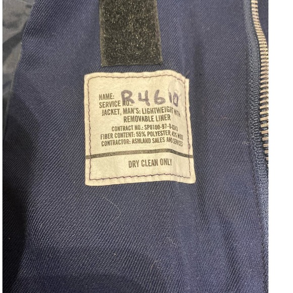 US MILITARY 8405-01-298-6893 Lightweight Jacket  Navy Blue size 40R - Picture 6 of 7